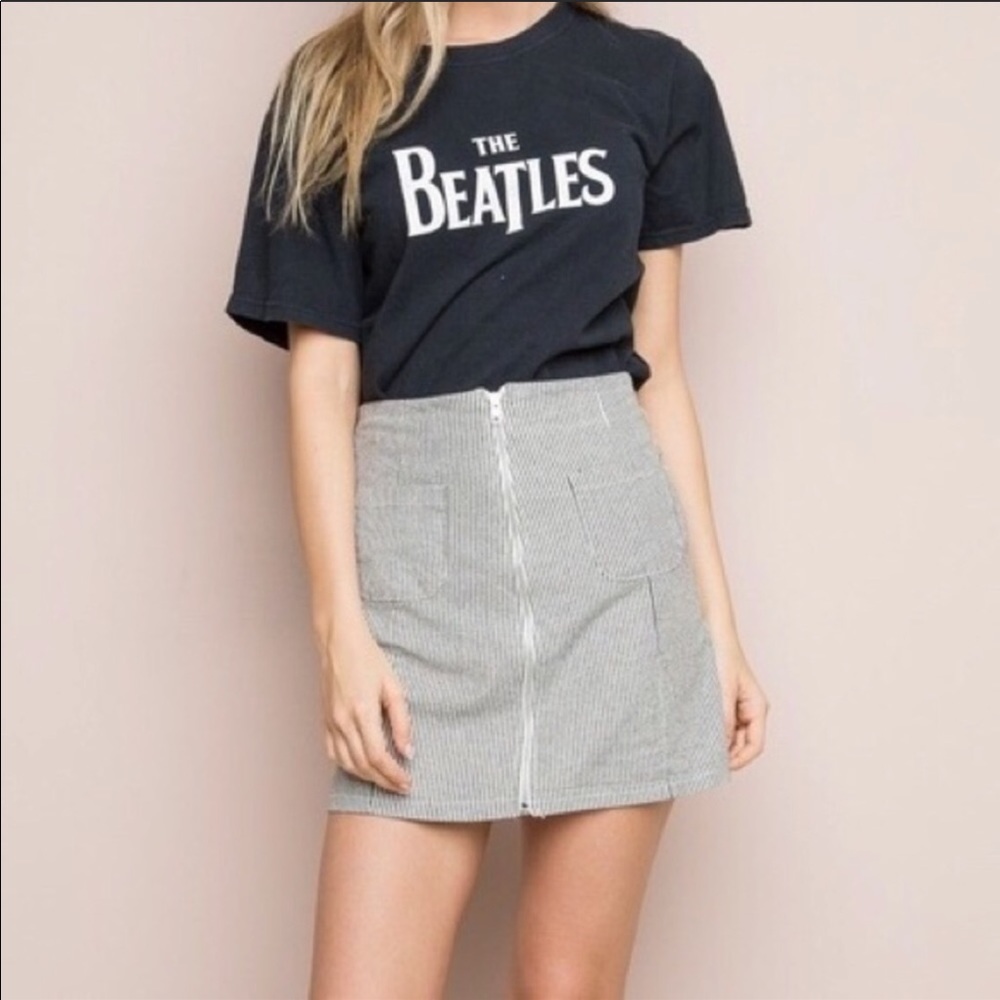 brandy melville striped pocket skirt